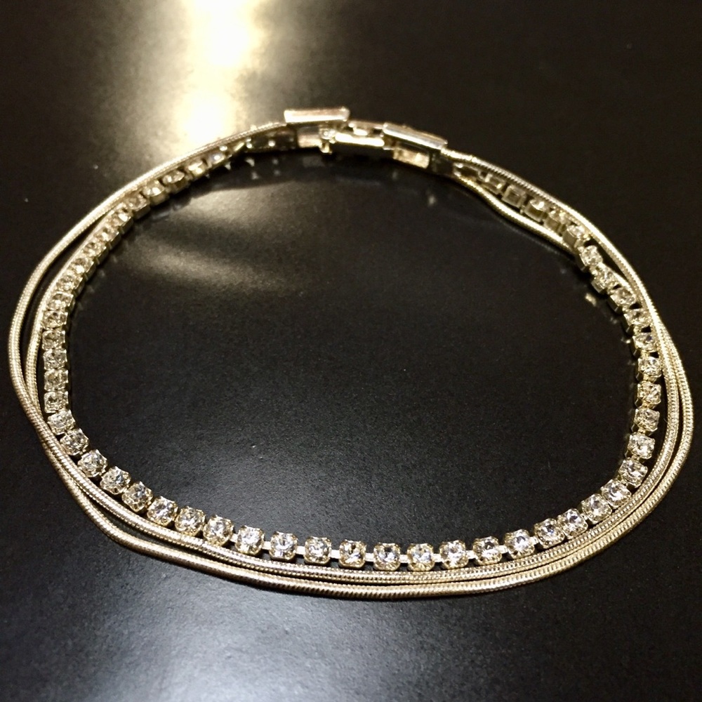 Tommy Hilfiger Tri-Strand Silvertone Bracelet